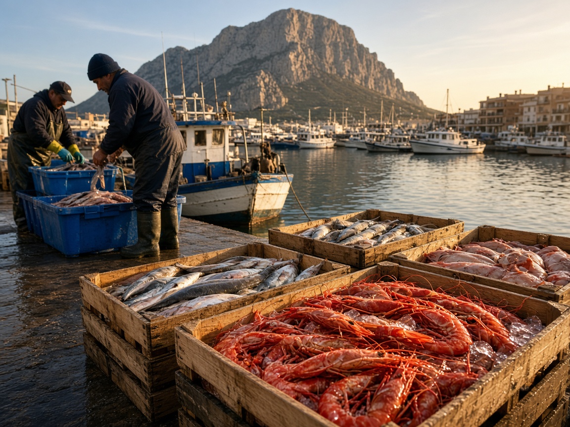 Frischer Fisch im Hafen von Calpe