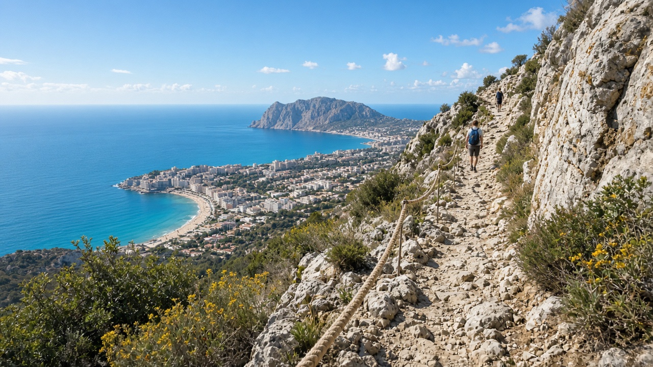 Aufstieg zum Pe&ntilde;&oacute;n de Ifach in Calpe